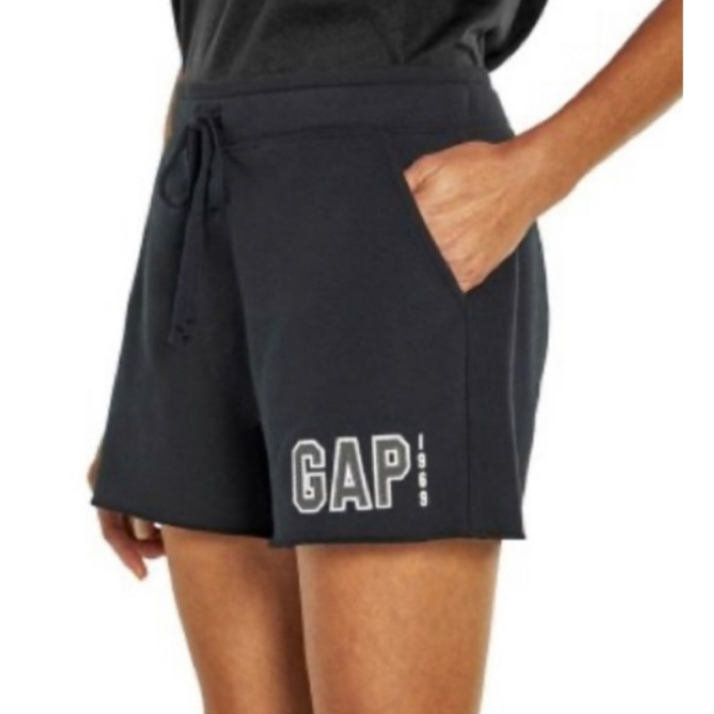 GAP Logo Sweatshirt shorts Black Size XXL - Picture 3 of 11